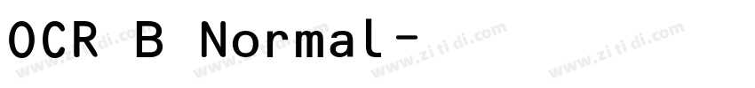 OCR B Normal字体转换